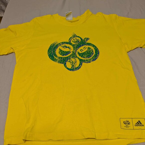 Adidas  Mens Medium Tee Shirt Yellow Licensed 2006 World Cup Team Brasil Top - Picture 1 of 13